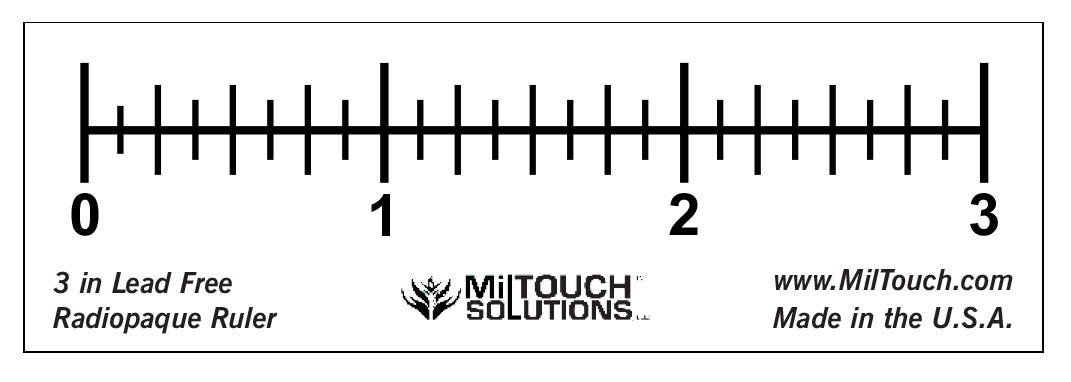 3 Radiopaque Ruler - 1/8 inch Demarcations – MilTouch Solutions